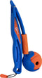Chuckit! Fetch & Fold Mini Launcher - 26-46 cm - Ballenwerper Hond - Werpstok Inklapbaar - Inclusief rubberen bal - Blauw/Oranje