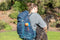 Chuckit! Fetch & Fold Mini Launcher - 26-46 cm - Ballenwerper Hond - Werpstok Inklapbaar - Inclusief rubberen bal - Blauw/Oranje