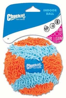 Chuckit! Indoor Ball - Hondenspeelgoed - Hondenbal - Bounceflex Core Technology - Ø12 cm - Blauw/Oranje