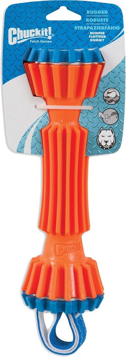 Chuckit! Rugged Bumper - Hondenspeeltje - Apporteerspeelgoed - Drijvend - Nylon/Rubber - Medium - Oranje/Blauw - 34 cm