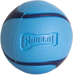 Chuckit Sniff Fetch Bal – Apporteerspeelgoed met Bacongeur – voor Honden – Waterbestendig – Drijvend - Interactief – Onweerstaanbaar - Blauw – Rubber - Medium