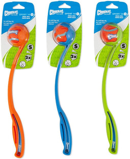 Chuckit! Sport Ball Launcher - 35 cm - Werpstok - Ballenwerper - Hondenspeelgoed - Incl. Tennisbal Small - ø 5 cm - Kunststof - Assorti