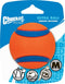 Chuckit! Ultra Ball – Hondenspeelgoed – Hondenbal – Apporteerspeelgoed – Duurzaam rubber - M – Ø 6 cm – Oranje/Blauw - 1 Stuks