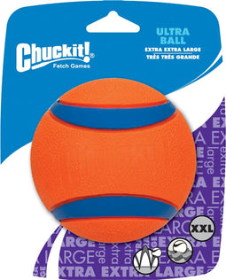 Chuckit! Ultra Ball Ø 10 cm – Rubberen Hondenbal - Hondenspeelgoed – Apporteerspeelgoed – Oranje - 1 Stuk
