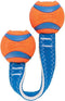 Chuckit! Ultra Duo Tug - Hondenspeelgoed - Apporteerspeelgoed - Nylon/Rubber - Medium - Ø6 cm - Blauw/Oranje