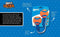 Chuckit! Ultra Duo Tug - Hondenspeelgoed - Apporteerspeelgoed - Nylon/Rubber - Medium - Ø6 cm - Blauw/Oranje