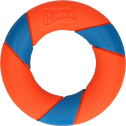 Chuckit! Ultra ring - Hondenspeelgoed - Stuiterend Hondenspeeltje - Ø12.5 cm - Blauw/Oranje