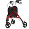 Coast Loopwagen - Opvouwbare Rollator - Aluminium Frame - 78x67,5x86–96 cm - Rood