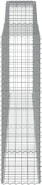 vidaXL - Schanskorven - 4 - st - gewelfd - 400x50x180/200 - cm - ijzer