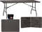Inklapbare cateringtafel - Houten bord - Donkergrijs - 180x74 cm - 100kg belasting