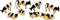 Kids Globe Koeien Zwart/Wit, 8st. 1:87