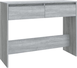vidaXL - Wandtafel - 100x35x76,5 - cm - bewerkt - hout - grijs - sonoma - eikenkleurig