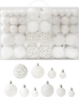vidaXL - 100-delige - Kerstballenset - wit