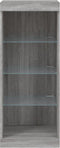 vidaXL - Dressoir - met - LED-verlichting - 41x37x100 - cm - grijs - sonoma - eiken