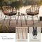 tectake® Molfetta - Tuinset - 3-delige Wicker Zitgroep - 2 Personen - Weerbestendig - Naturel (2 stuks)