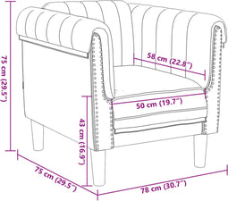 Fauteuil kunstsuède bruin