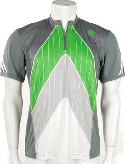 adidas - Men's aAce Traditional Polo - adidas Tennis Polo's - S - White/MediumLead/IntensGreen