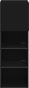 vidaXL - Tv-meubels - met - LED-verlichting - 2 - st - 30,5x30x90 - cm - zwart