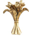 PTMD Kenny Antique Gold poly bloem kandelaar hoog