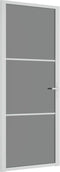 vidaXL - Binnendeur - 83x201,5 - cm - ESG-glas - en - aluminium - wit
