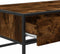 vidaXL - Salontafel - 100x50x35 - cm - bewerkt - hout - en - metaal - gerookt - eiken