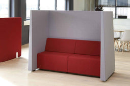 Akoestische werk/vergader plek kleur zitting Creme kleur rug Bruin