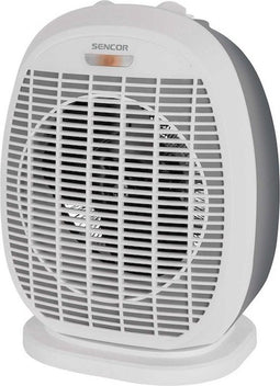 Sencor Ventilatorkachel met 2 warmtestanden, incl. omvalbeveiliging & oververhittingsbeveiliging, voor ruimtes tot 20m², 2000 watt, kleur: Wit, Geschikt voor in de badkamer!
