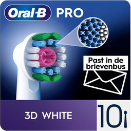 Oral-B Pro 3D White - Opzetborstels - Unieke polijstkop voor wittere tanden - (10 stuks)