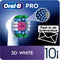 Oral-B Pro 3D White - Opzetborstels - Unieke polijstkop voor wittere tanden - (10 stuks)
