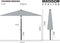 Madison parasol 300 Elba Taupe