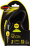 Flexi New Classic Koord - Hondenriem - Neon Band - XS - 3 m (<8 kg)