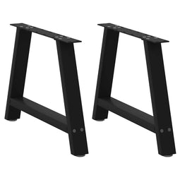 vidaXL - Salontafelpoten - 2 - st - A-vormig - 60x(42-43) - cm - staal - zwart