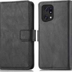 imoshion Hoesje Geschikt voor Oppo Find X5 Pro 5G Hoesje Met Pasjeshouder - imoshion Luxe Bookcase - Zwart