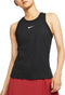 Nike Nkct Dry Tanktop - Tennis - Dames - Black/White - Maat L