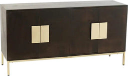 J-Line Console 2 Deuren Mangohout/Ijzer Bruin/Goud