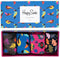 Happy Socks - Forrest Gift Box - Unisex - 4 paar sokken - Blauw Roze Oranje Bruin (4 paar)