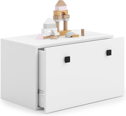 INGA - Speelgoed kist - 70,6x41,6x41,6cm - wit zwart