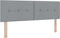 vidaXL - Hoofdbord - Met - Knopen - Lichtgrijs - 140 - cm - Stof