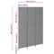 vidaXL - Vouwdeel - 3 - Panelen - Beige - 146x200 - cm - Poly - Rattan