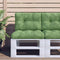 vidaXL - Palletkussen - bladpatroon - 50x40x12 - cm - stof
