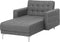 ABERDEEN - Chaise longue - Grijs - Universeel - Polyester