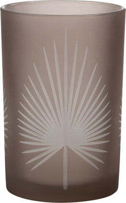 J-Line windlicht Palmblad - glas - beige - large