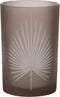 J-Line windlicht Palmblad - glas - beige - large