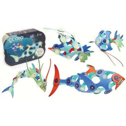GIPSY TOYS CLIXO - Magnetisch constructiespeelgoed - Ocean Creatures - Lichtgevend in het donker - (24 stuks)