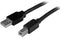 Startech.com USB 2.0 A-naar-B kabel - Actief - 15 m - Aluminium Zwart