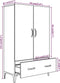 vidaXL - Hoge - kast - 70x31x115 - cm - bewerkt - hout - grijs - sonoma - eikenkleurig