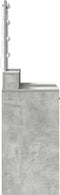 vidaXL - Make-uptafel - met - LED-verlichting - in - Betongrijs - 100x41x140 - cm