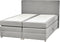 MINISTER - Boxspringbed - Lichtgrijs - 160 x 200 cm - Polyester