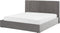 VION - Bed met opbergruimte - Grijs - 180 x 200 cm - Fluweel