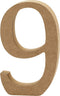 Cijfer 9 h: 13 cm dikte 2 cm MDF 1stuk